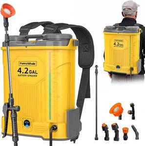 lot 8178 image: 4 Gallon Battery Powered Backpack Sprayer Fit for Dewalt 20V Battery