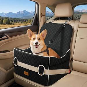 lot 8182 image: Dog Car Seats for Small Dogs, 5.5 Elevated Pet Booster with Seat Belt Loop