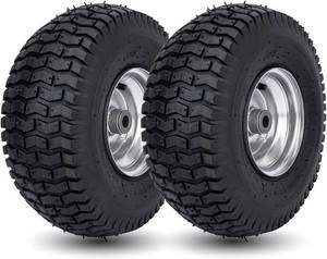 lot 8186 image: 15x6.00-6 Lawn Mower Tire for Craftsman Husqvarna Riding Mowers Lawn