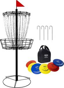 lot 8195 image: TARUMG 24-Chains Disc Golf Basket with Handbag&Discs,Multi-Colors Choices