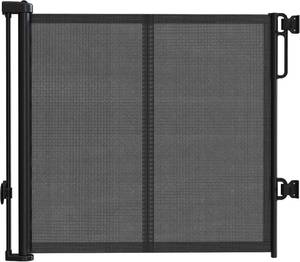 lot 8198 image: 42 Tall Retractable Baby Gate with Reinforced Mesh, 59 Wide