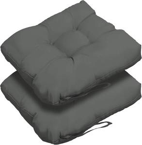 lot 8201 image: Outdoor Chair Cushion 22x22x4 Inch for Patio Furniture, 2 Pack, Dark Grey