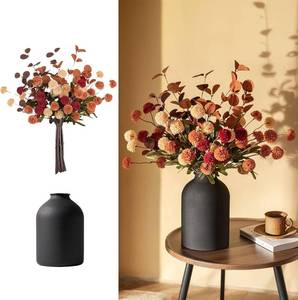 lot 8204 image: BLOSMON Faux Flowers Table Centerpiece for Dining Room, Fall Flower in Vase