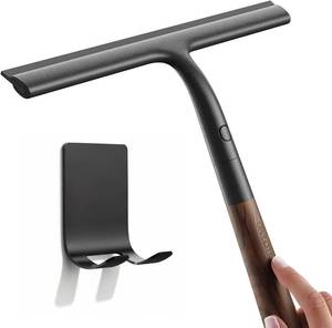 lot 8230 image: Shower Squeegee for Glass Doors   10 Detachable Wood Handle, Rust-Proof