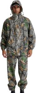 lot 8260 image: LOOGU Mens Rain Suit - Waterproof Lightweight Rain Gear Hood Pants Large