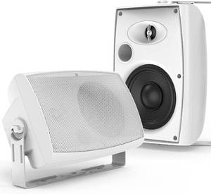 lot 8307 image: STUDIOFINIX 6.5-Inch 400W Outdoor Bluetooth Speakers, Waterproof White