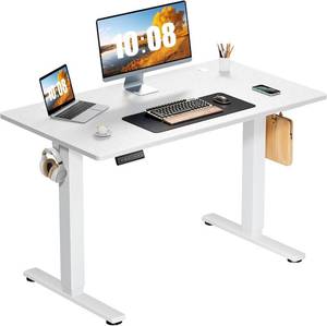 lot 8309 image: Sweetcrispy Electric Standing Desk, Computer Desk, 40x24 Inch