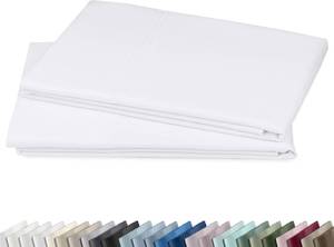 lot 8328 image: CALIFORNIA DESIGN DEN 600TC 100% Cotton Pillowcases Set of 2 Bright White