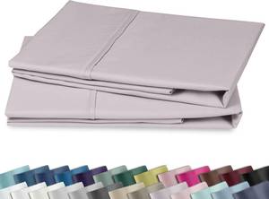 lot 8335 image: California Design Den 100% Cotton Sateen Pillowcase King Size, Set of 2