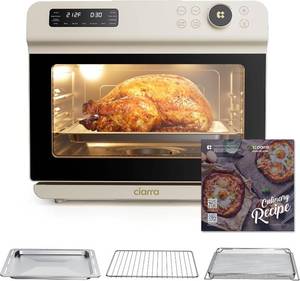 lot 8338 image: CIARRA 12-in-1 Countertop Steam Oven with Air Fryer, 25.4QT Nosh Oven Pro