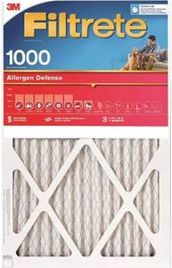 lot 8365 image: 3M Filtrete Micro Allergen Reduction Air Filter Set of 3 - 25 x 16 x 1 in