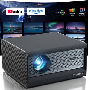lot 390 image: ELEPHAS Smart 4K Supported Projector with WiFi & Bluetooth for Home Theater - Retail $200