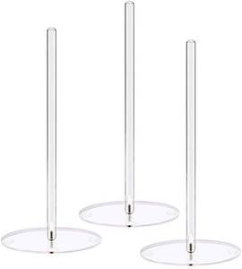 lot 8391 image: NA 4Pcs Acrylic Donut Stands, Doughnut Holder Tower (12 Inch, Round)