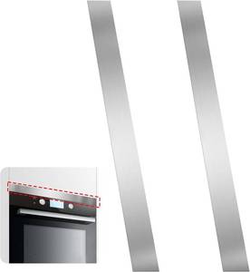 lot 8392 image: 2 Pcs 304 Stainless Gap Filler 3W x 30L Trim Strip for Wall OvenMicrowave