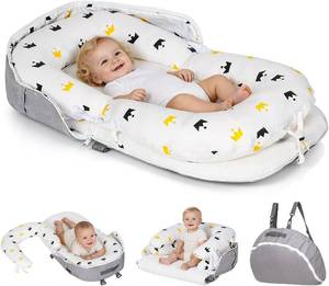 lot 8434 image: 4-in-1 Baby Lounger for Newborns 0-24 Months, Portable & Foldable