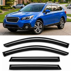 lot 8446 image: Tape-On Rain Guards for Subaru Outback Visor Deflectors, Tinted 2015-2019