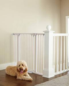 lot 8451 image: Cumbor 36 Extra Tall Baby Gate, 30-46 Dog Gate Indoor White