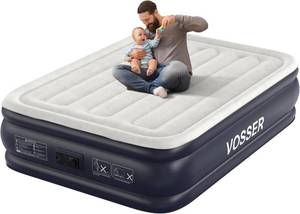 lot 8474 image: VOSSER Air Mattress Queen with Built-in Pump, 18 Raised, Real Bed Comfort