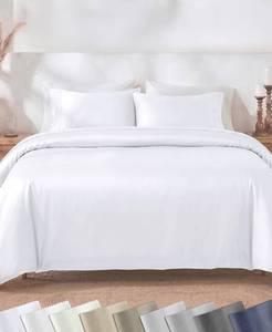lot 8486 image: California Design Den Luxury Duvet Cover Set Oversized King, White