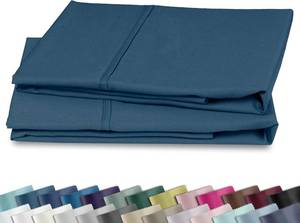 lot 8494 image: California Design Den 2-Pack Standard Queen Pillow Cases, 100% Cotton Sateen