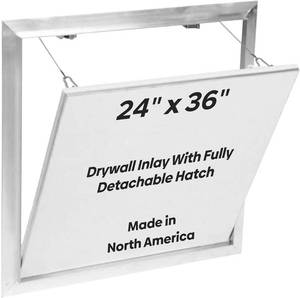 lot 8498 image: Invisa Hatch 24x36 Drywall Inlay Access Panel, 58 Drywall, Detachable