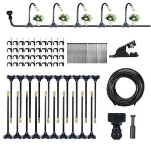 lot 8506 image: DEMORA 66FT Automatic Drip Irrigation Kit, Bendable Hose, Sprinkler Heads
