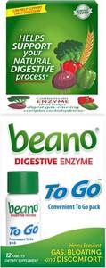 lot 8535 image: Beano to-Go Digestive Enzyme, Helps Prevent Gas & Bloating, 12 Tablets