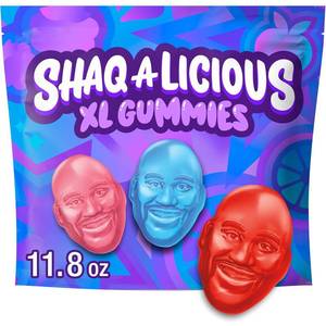 lot 8542 image: SHAQ-A-LICIOUS XL Gummies Original Flavor Chewy Candy Bag, 11.8 oz