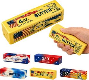 lot 8634 image: Butter Squishy Squeeze Toy, Slow Rising Butter Stick, Sensory Stress Relief