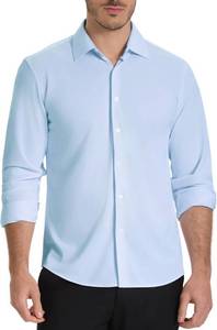 lot 8649 image: Mens Dress Button Down Shirt Long Sleeve Business Shirt3XL