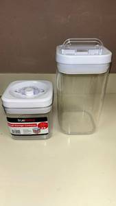 lot 31 image: true living Small Storage Container 2-Pack Clear Plastic