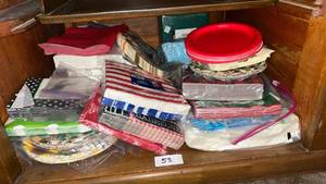 lot 58 image: Lot of Linens Towels Dishcloths and Kitchen Textiles