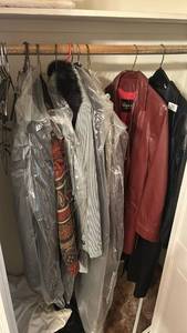 lot 78 image: Clothing Lot 8 Pieces Womens Jackets Coats Red Black