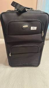 lot 79 image: Protocol Black Luggage Carry-On Suitcase with Handle and Wheels
