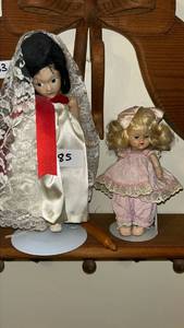 lot 85 image: Two Dolls with Clothing and Accessories