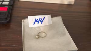 lot 144 image: Ring with Stone Setting, 10K Gold Marked