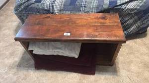 lot 152 image: Wooden Tissue Box Holder with Drawer