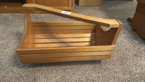 lot 166 image: Wooden Harp with Handle and Strings