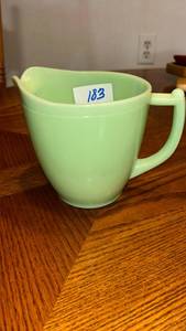 lot 183 image: Light Green Ceramic Pitcher with Handle
