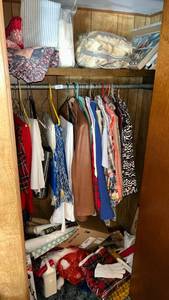 lot 208 image: Clothing Lot Bundle Mixed Apparel Accessories Hangers