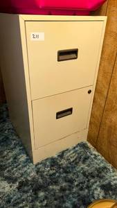 lot 211 image: 2-Drawer Vertical File Cabinet Cream