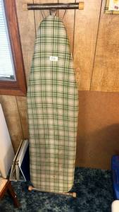 lot 221 image: Ironing Board with Green Plaid Cover