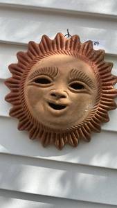 lot 239 image: Sun Face Wall Plaque with Radiating Rays