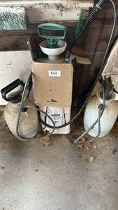 lot 262 image: Chapin 2 Gallon Pump Sprayer with Three 1 Gallon Containers