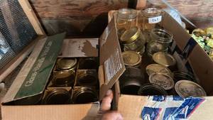 lot 268 image: Lot of Glass Canning Jars with Lids and Bands