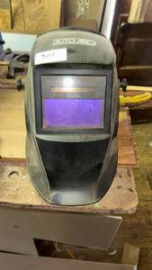 lot 301 image: Auto Arc Auto-Darkening Welding Helmet with Purple Lens Display