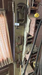lot 302 image: C-Clamp Vise with Swivel Head and Threaded Screw