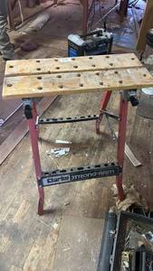 lot 308 image: Clarke Strong-Arm Workbench with Two Wood Top Surfaces