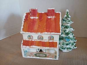 lot 1025 image: Ceramic Christmas House  An Original The Inn House