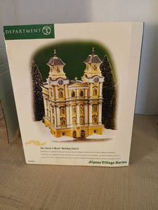 lot 1034 image: Department 56 Alpine Village Series The Sound of Music Wedding Church 56211